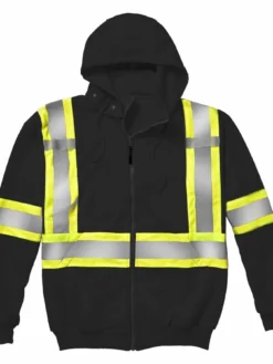 Rasco Poly-Fleece Hi-Vis Zip Front Hoodie | S-4XL