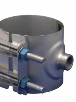 Waterworks Products Robar 2616 Stainless Single Section Tapped Service Saddles | IP Threaded Tap