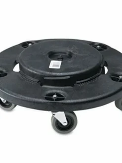 Globe Commercial Products Cleaning Tools Wheeled Utility Waste Container Dolly