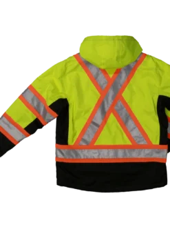 Tough Duck S245 Fleece Lined 300D Waterproof/Breathable Ripstop Safety Jacket | XS-5XL Hi-Vis Work Wear