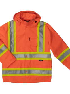 Tough Duck S372 300D Waterproof Breathable Ripstop Safety Rain Jacket | XS-5XL