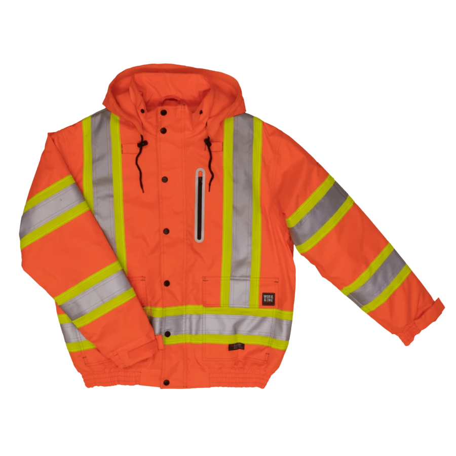Hi-Vis Work Wear Tough Duck SJ20 Insulated 300D Waterproof/Breathable Ripstop Safety Bomber | XS-3XL 5 Hi-Vis Work Wear Tough Duck SJ20 Insulated 300D Waterproof/Breathable Ripstop Safety Bomber | XS-3XL
