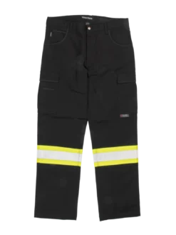 Tough Duck SP03 Flex Twill Cargo Safety Pant | Black | Sizes 30 - 44 Hi-Vis Work Wear