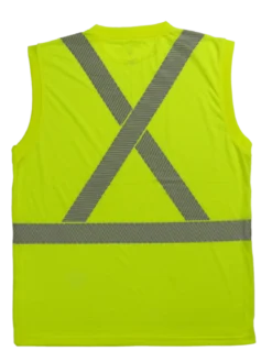 Hi-Vis Work Wear Tough Duck ST15 Sleeveless Safety T-Shirt | XS-5XL