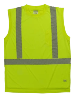 Hi-Vis Work Wear Tough Duck ST15 Sleeveless Safety T-Shirt | XS-5XL