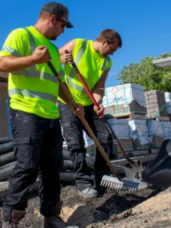 Tough Duck ST12 Premium Polyester Jersey Safety T-Shirt With Segmented Stripes And Pocket | XS-5XL Hi-Vis Work Wear
