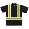 Hi-Vis Work Wear Tough Duck ST17 Premium Polyester Birdseye Short Sleeve Safety Polo Shirt With Chest Pocket | XS-5XL