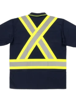 Hi-Vis Work Wear Tough Duck ST17 Premium Polyester Birdseye Short Sleeve Safety Polo Shirt With Chest Pocket | XS-5XL