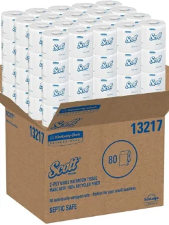 Scott 2-Ply Standard Roll Toilet Paper - 506 Sheets/Roll - Case Of 80 Rolls