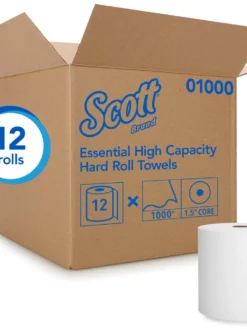 Cleaning Supplies Scott 01000 Roll Towel, 8" X 1000', Case Of 12