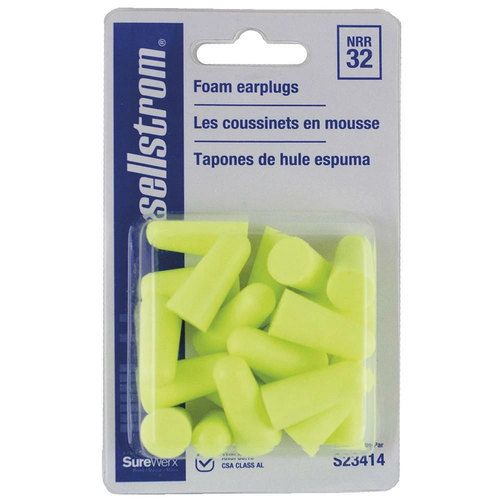 Sellstrom Premium Disposable Bullet Ear Plugs - 10 Pairs 3 Sellstrom Premium Disposable Bullet Ear Plugs - 10 Pairs