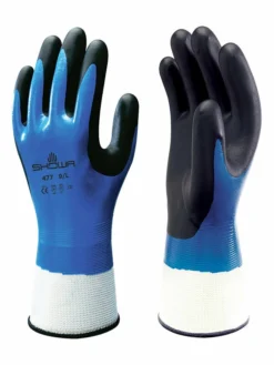 Work Gloves SHOWA 477 Waterproof Insulated Nitrile Foam Grip Gloves