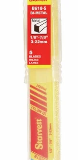 Starrett Fast Cut Bi-Metal Reciprocating Saw Blades, 6" Length, 18 TPI, 5 Pack