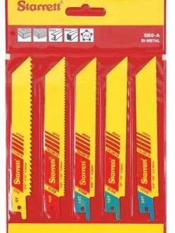 Starrett Fast Cut General Purpose Reciprocating Saw Blade Assortment, 5 Pack