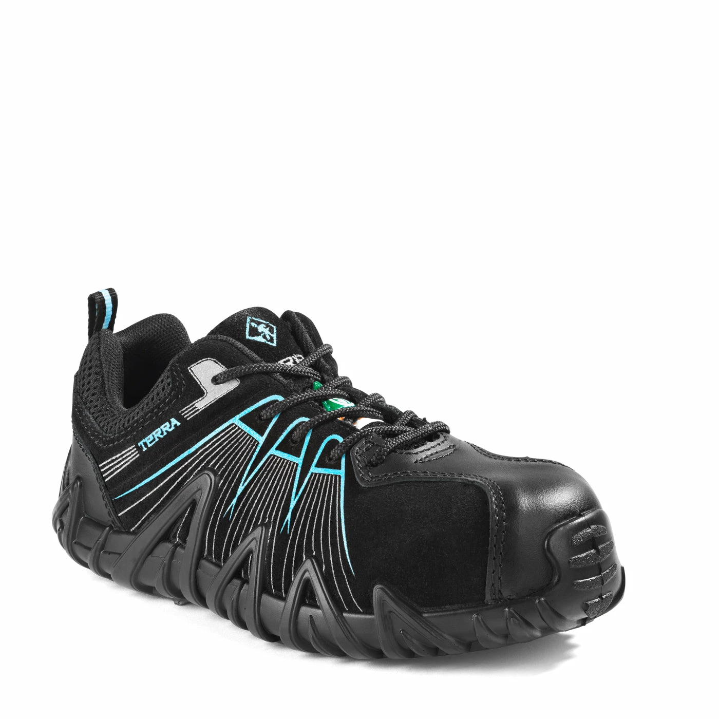 Terra Safety Footwear Terra Spider X Composite Toe Women's Safety Shoes | Black/Aqua | Sizes 5 - 10 3 Terra Safety Footwear Terra Spider X Composite Toe Women's Safety Shoes | Black/Aqua | Sizes 5 - 10