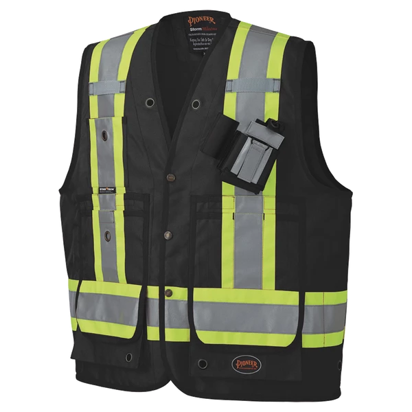 Pioneer CSA Surveyor's/Supervisor's Safety Vest - 600D Poly Oxford With PU Coating | Sizes Small - 5XL Hi-Vis Work Wear 8 Pioneer CSA Surveyor's/Supervisor's Safety Vest - 600D Poly Oxford With PU Coating | Sizes Small - 5XL Hi-Vis Work Wear