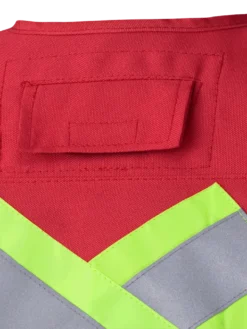 Hi-Vis Work Wear Pioneer Surveyor's/Supervisor's Safety Vest - 600D Oxford Poly | Red | Sizes S - 5XL
