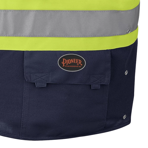 Pioneer Hi Viz Safety Vest - Tricot Poly Interlock - Adj. Sides | S/M - 4/5X Large Hi-Vis Work Wear 15 Pioneer Hi Viz Safety Vest - Tricot Poly Interlock - Adj. Sides | S/M - 4/5X Large Hi-Vis Work Wear