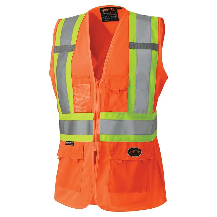 Hi-Vis Work Wear Pioneer Women's Solid Tricot Tear-Away Safety Vest | XS-2XL 13 Hi-Vis Work Wear Pioneer Women's Solid Tricot Tear-Away Safety Vest | XS-2XL