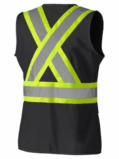 Hi-Vis Work Wear Pioneer Women's Solid Tricot Tear-Away Safety Vest | XS-2XL