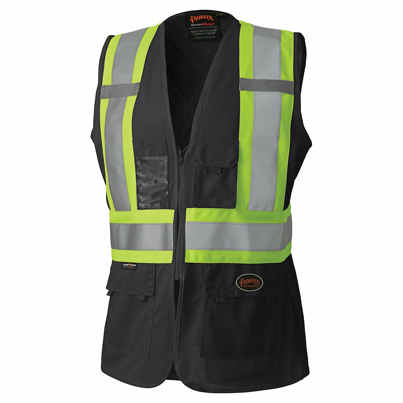 Hi-Vis Work Wear Pioneer Women's Solid Tricot Tear-Away Safety Vest | XS-2XL 3 Hi-Vis Work Wear Pioneer Women's Solid Tricot Tear-Away Safety Vest | XS-2XL