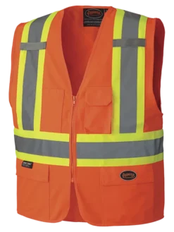 Pioneer Hi Viz Zipper Front Safety Vest - Tricot Poly | Sizes Small - 5XL Hi-Vis Work Wear 12 Pioneer Hi Viz Zipper Front Safety Vest - Tricot Poly | Sizes Small - 5XL Hi-Vis Work Wear