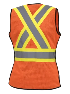 Hi-Vis Work Wear Pioneer Womens Breathable Mesh Tear-Away Safety Vest | XS-2XL