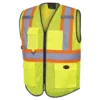 Pioneer Hi Viz Zipper Front Mesh Safety Vest | Sizes XS - 5XL