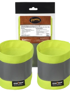 Pioneer Hi Viz 4" Adjustable Reflective Arm Bands (Pair) | Yellow/Green Hi-Vis Work Wear