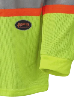 Hi-Vis Work Wear Pioneer Hi Viz Safety Long-Sleeved Shirt | Micro Mesh | Sizes Small - 5XL