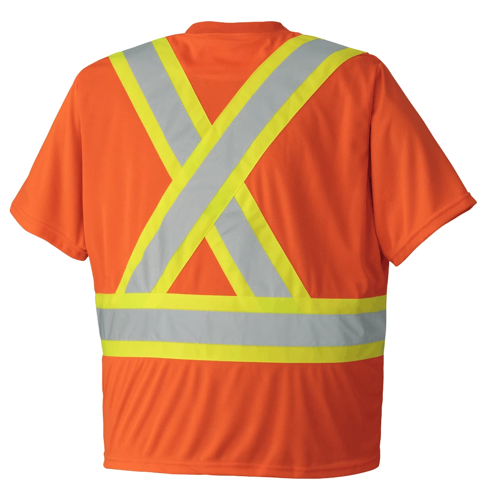 Pioneer Hi Viz Safety T-Shirt - Birdseye Poly | Sizes XS - 5XL 4 Pioneer Hi Viz Safety T-Shirt - Birdseye Poly | Sizes XS - 5XL