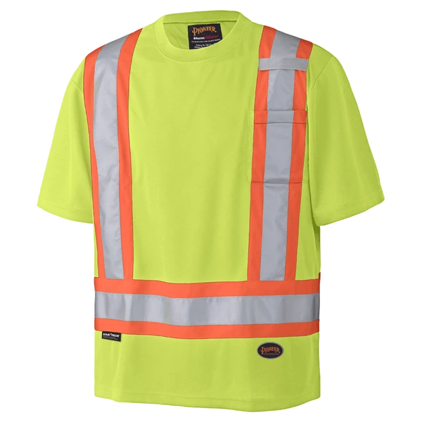Pioneer Hi Viz Safety T-Shirt - Birdseye Poly | Sizes XS - 5XL 6 Pioneer Hi Viz Safety T-Shirt - Birdseye Poly | Sizes XS - 5XL