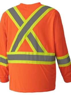 Hi-Vis Work Wear Pioneer Birdseye Long Sleeve Hi Vis Tee Shirt | XS -5XL
