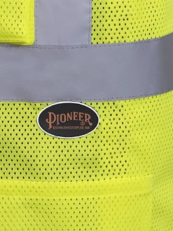 Hi-Vis Work Wear Pioneer Hi Viz Tear-Away Mesh Safety Vest W/ 2" Tape | Sizes Small - 5XL 23 Hi-Vis Work Wear Pioneer Hi Viz Tear-Away Mesh Safety Vest W/ 2