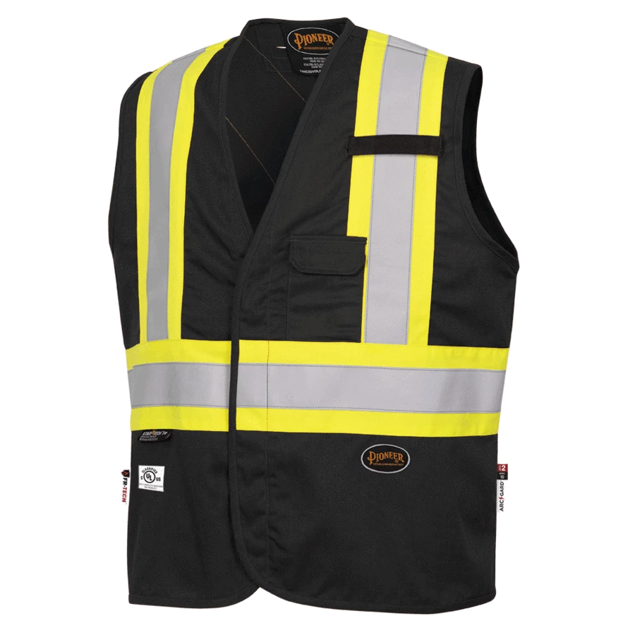 Pioneer FR-TECH 88/12 FR Safety Vest 7 Oz | Sizes S - 4XL Flame Resistant Work Wear 6 Pioneer FR-TECH 88/12 FR Safety Vest 7 Oz | Sizes S - 4XL Flame Resistant Work Wear