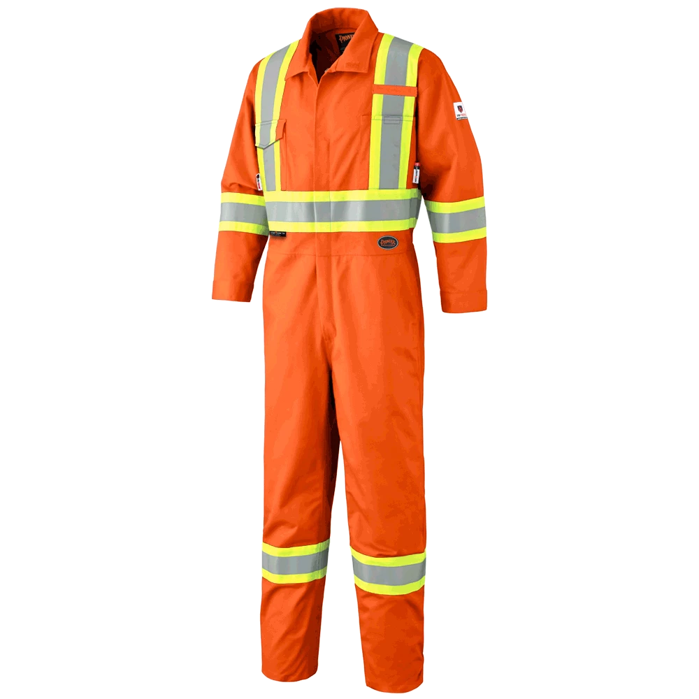 Flame Resistant Work Wear Pioneer FR-TECH® FR/ARC Rated 7 Oz Hi Viz Safety Coveralls 88/12 | Orange | Sizes 36 - 60 3 Flame Resistant Work Wear Pioneer FR-TECH® FR/ARC Rated 7 Oz Hi Viz Safety Coveralls 88/12 | Orange | Sizes 36 - 60