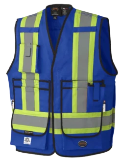 Flame Resistant Work Wear Pioneer FR-TECH® 88/12 FR/ARC Rated Surveyor's Safety Vest 7 Oz | Sizes S - 4XL