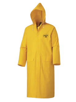 Pioneer FR Waterproof Long Coat - 48" Length - PVC/POLY/PVC | Yellow | Sizes S - 5XL Flame Resistant Work Wear
