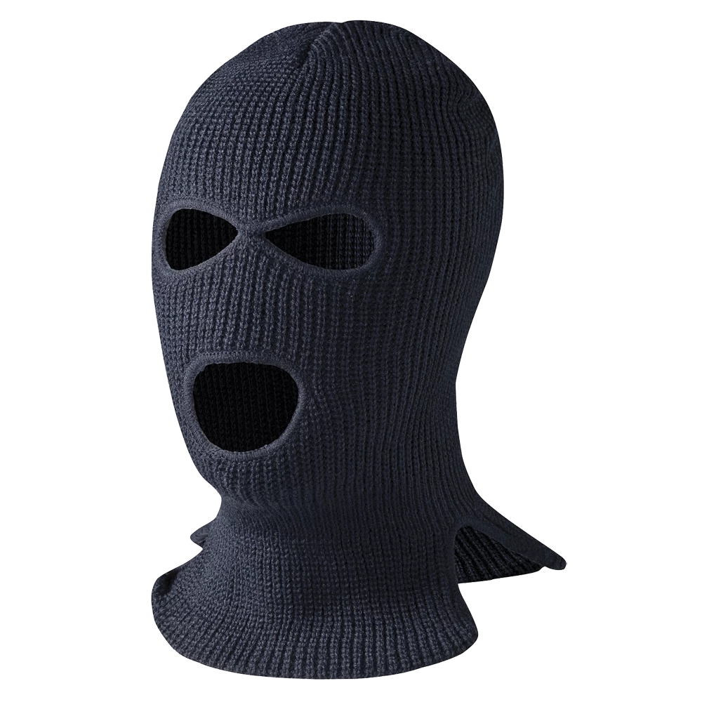 Work Hats Pioneer 3-Hole Balaclava | Black 3 Work Hats Pioneer 3-Hole Balaclava | Black