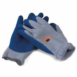 Unex Acrylic Lined Blue Latex Palm Knit Winter Work Gloves 3 Unex Acrylic Lined Blue Latex Palm Knit Winter Work Gloves