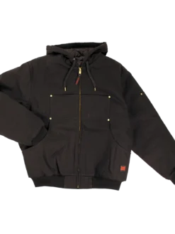 Tough Duck WJ30 Premium Hooded Bomber Jacket With Rib Knit Cuffs | S-5XL Work Wear
