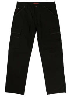 Work Wear Tough Duck WP01 Heavy Duty Flex Duck Cargo Work Pant | Black | Sizes 30 - 44
