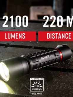 Coast Products Lighting Coast® XP11R Rechargeable Dual-Power LED Flashlight - 2000 Lumens - 220M Beam