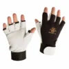 Impacto Anti-Vibration Pearl Leather Series Half Finger Glove With Air Glove® Technology Work Gloves