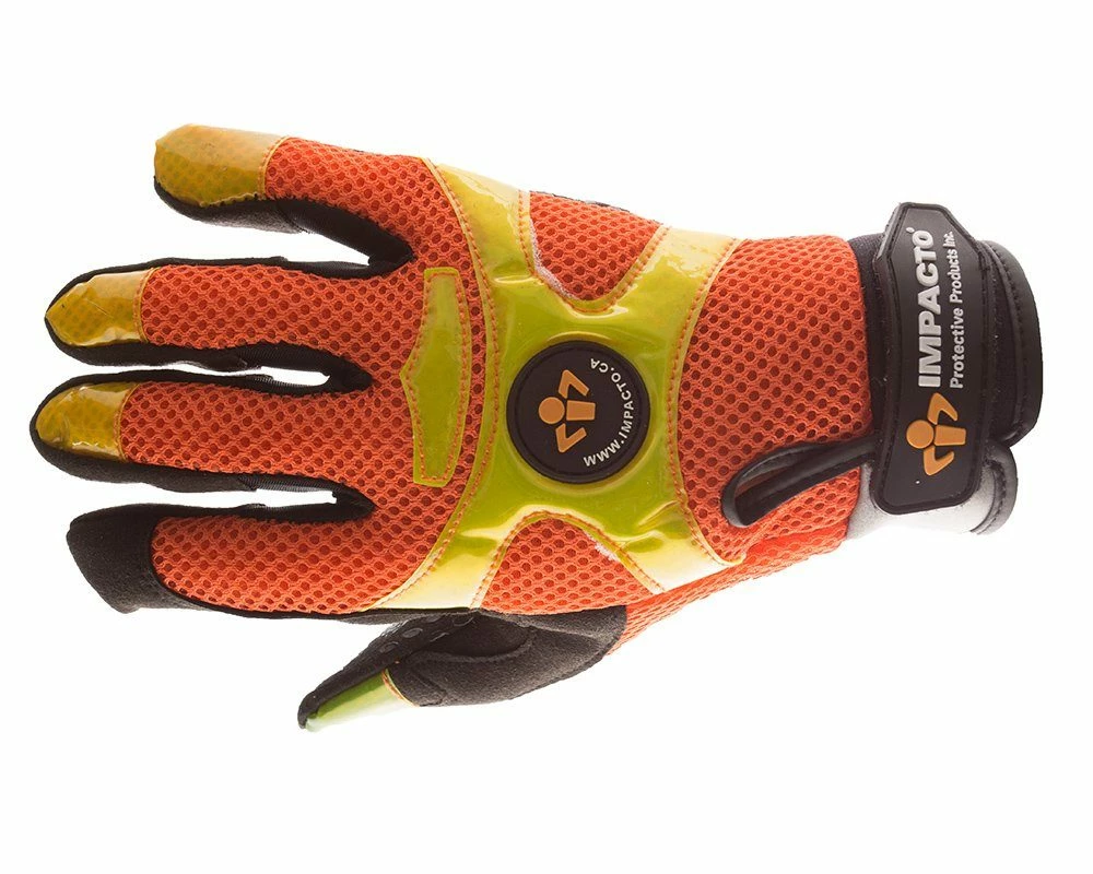 Impacto Hi-Vis Anti-Vibration Mechanic's Style Suede Leather Silicone Grip Glove With Air Glove® Technology Work Gloves 5 Impacto Hi-Vis Anti-Vibration Mechanic's Style Suede Leather Silicone Grip Glove With Air Glove® Technology Work Gloves