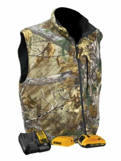 DeWalt Workwear Work Wear DEWALT® Realtree Xtra® Men's Camouflage Fleece Heated Vest Kitted With Battery | Sizes S - 3XL