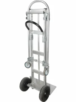 Kleton Material Handling Facility Equipment Convertible Aluminum Hand Truck - Flat Free Wheels - 800 Lbs Capacity