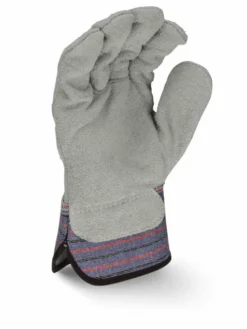 Work Gloves Radians Full Coverage Split Cowhide Leather Work Glove W/ Rubberized Safety Cuff - Pack Of 12 Pairs