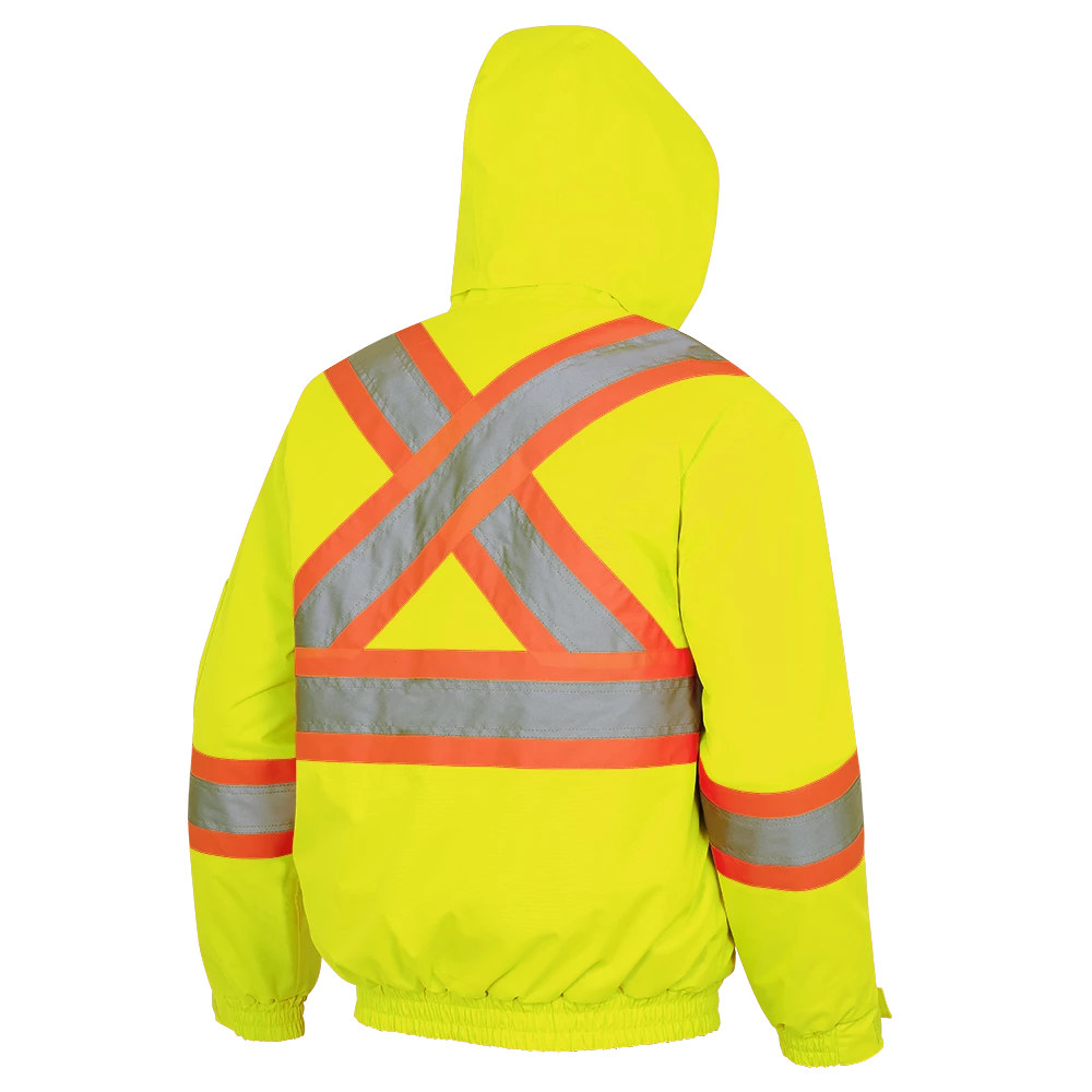 Pioneer Hi-Vis Waterproof Quilted Safety Bomber | S-5XL 4 Pioneer Hi-Vis Waterproof Quilted Safety Bomber | S-5XL