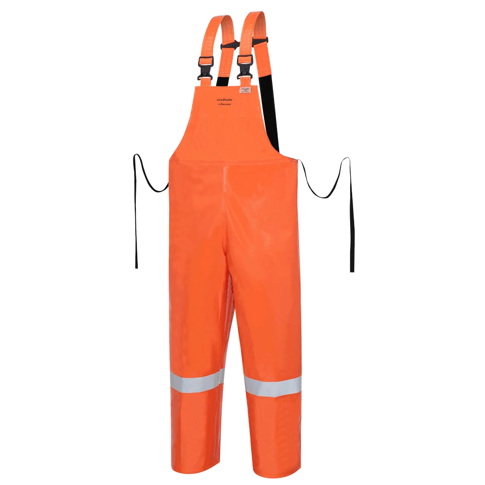 Flame Resistant Work Wear Ranpro Utili-Gard® FR/ARC Rated Bib Pants - PVC Coated Nomex®/Kevlar® | Orange | Sizes XS - 4XL 3 Flame Resistant Work Wear Ranpro Utili-Gard® FR/ARC Rated Bib Pants - PVC Coated Nomex®/Kevlar® | Orange | Sizes XS - 4XL
